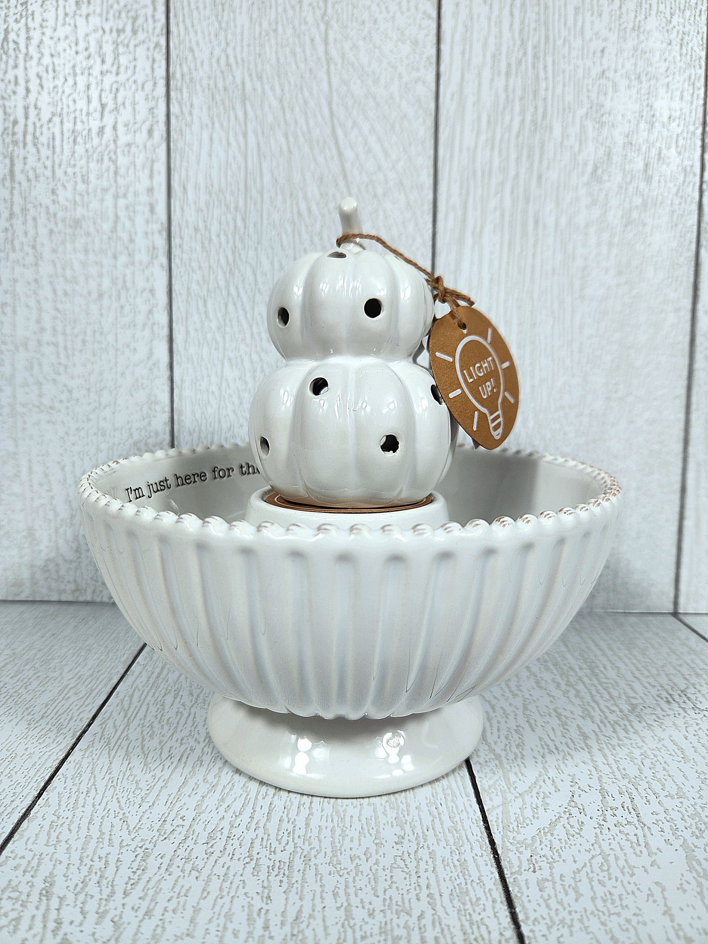 Mud Pie Pumpkin Light-Up Sitter