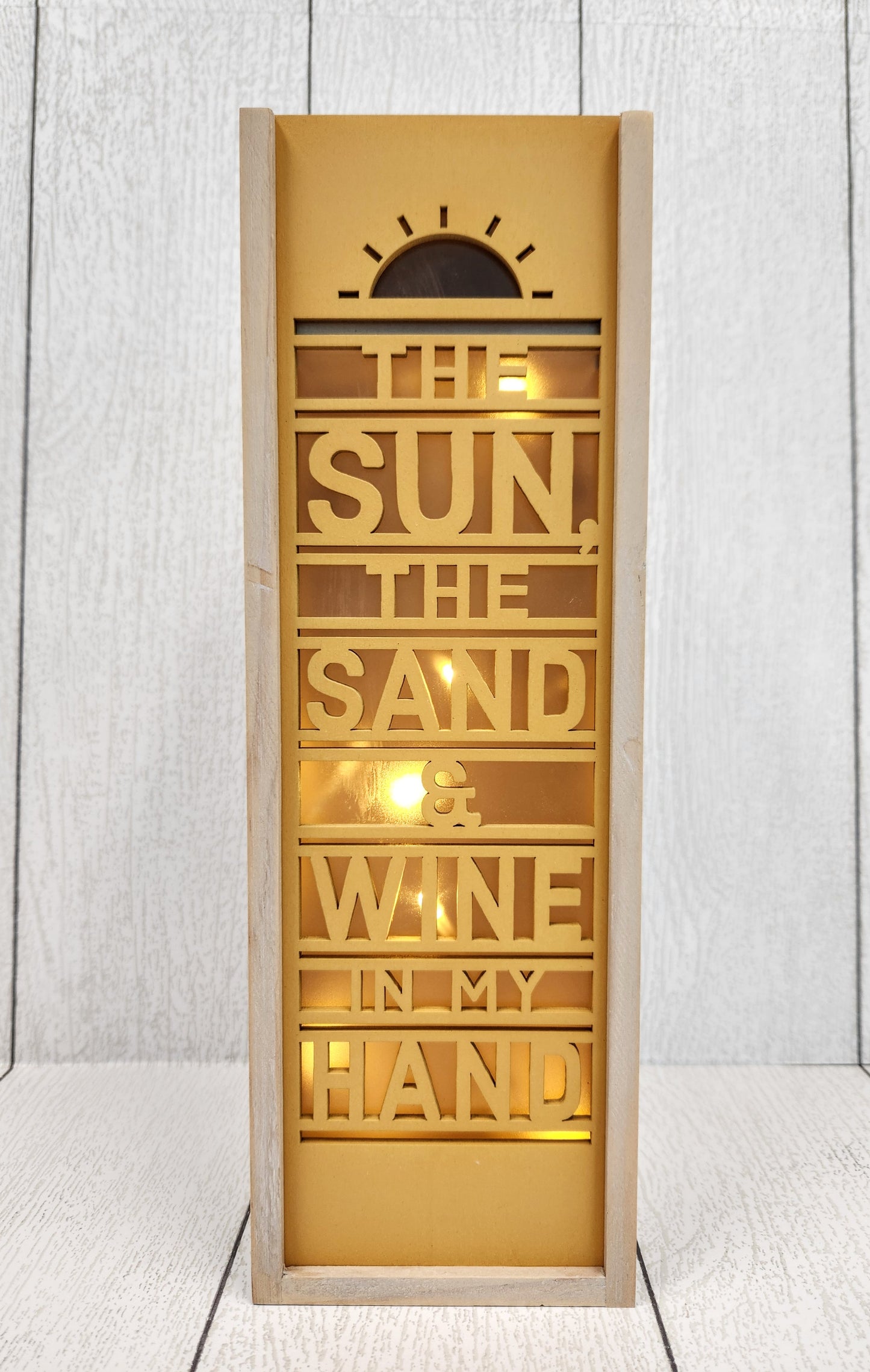 Lighted Lantern Wine Caddy