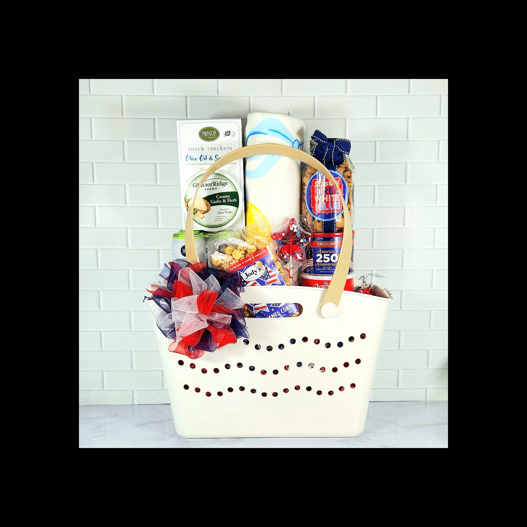 America 250 patriotic beach bag gift with summer essentials