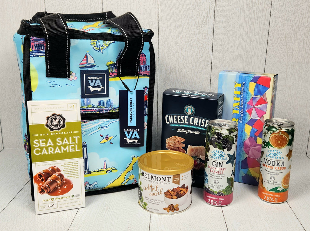 featuring various Virginia-themed and gourmet items